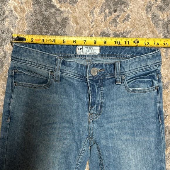 Free people distressed skinny jeans raw hem 25 - Picture 4 of 7